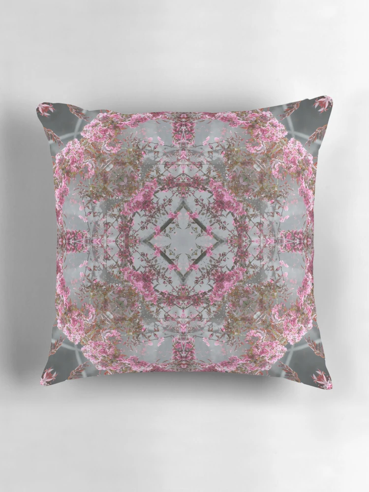 Thumbnail 3 of 4, Pillow, Pink Roses Pattern 1 designed and sold by Patterns4Nature.
