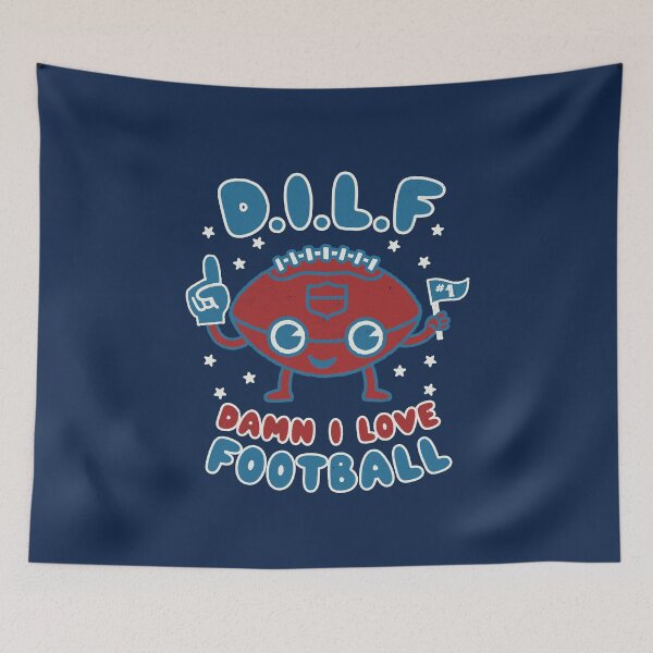 Item preview, Damn I Love Football, MILF, Football Season pun dad jokes designed and sold by WeirdPunderful.
