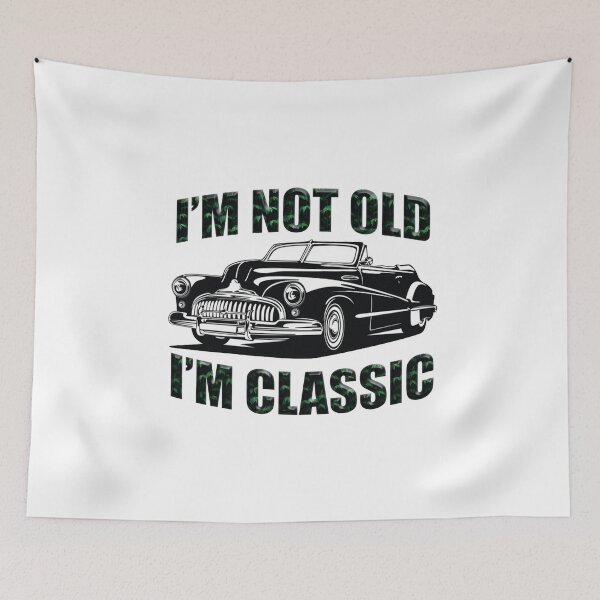Item preview, I'm Not Old - I'm Classic - Funny Car Graphic - Mens & Womens T-Shirt designed and sold by artibra.