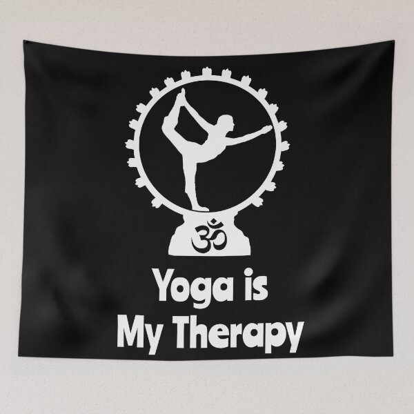 Item preview, 'Yoga is My Therapy' Yoga Quotes - Chill and Happy Collection designed and sold by Ridiculam Toga.