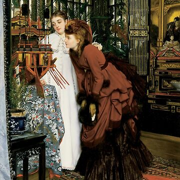 Young Women looking at Japanese Articles 1869 James Tissot