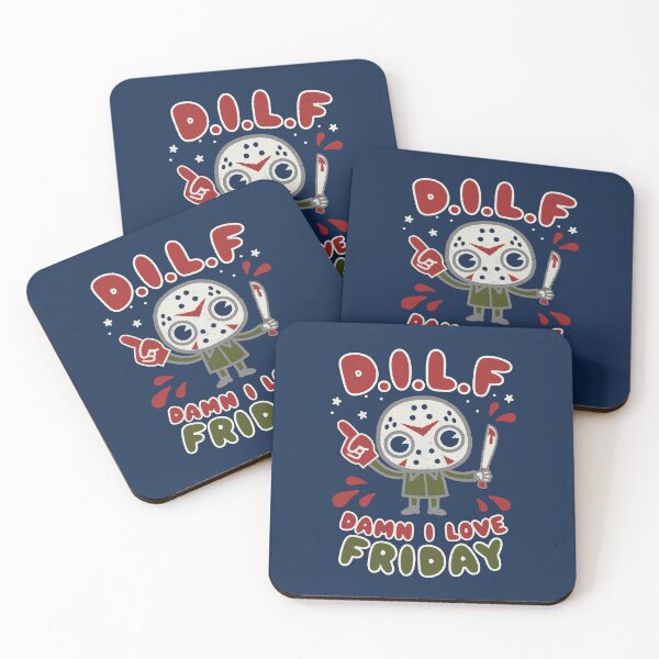 Item preview, Damn I Love Friday MILF, Horror Movie pun dad jokes designed and sold by WeirdPunderful.