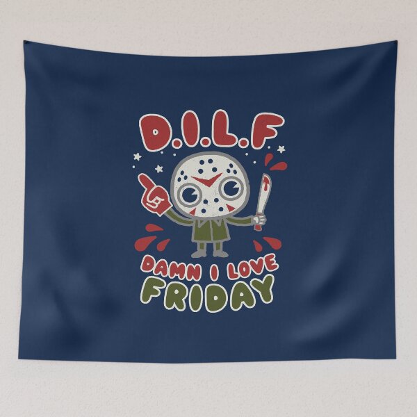 Item preview, Damn I Love Friday MILF, Horror Movie pun dad jokes designed and sold by WeirdPunderful.