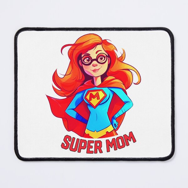 Item preview, Mom Redhead, Super Mom Cartoon greetings for Mother's Day designed and sold by VibrantJD.