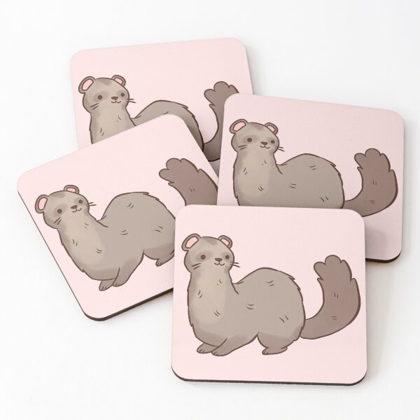 Item preview, Cute ferret pet illustration  designed and sold by Yarafantasyart.