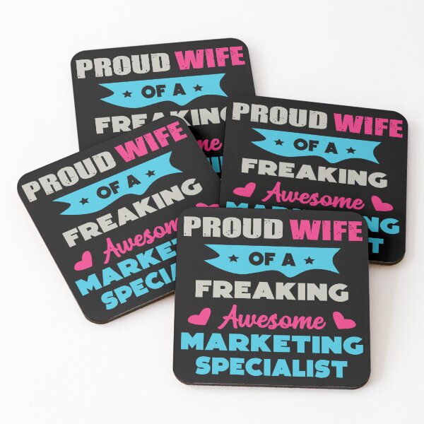 Item preview, Proud wife of a freaking awesome marketing specialist, vintage, funny marketing specialist job ,marketing specialist humor, marketing specialist joke,meme, designed and sold by SGS-.