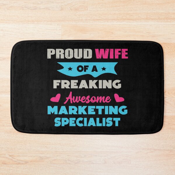 Item preview, Proud wife of a freaking awesome marketing specialist, vintage, funny marketing specialist job ,marketing specialist humor, marketing specialist joke,meme, designed and sold by SGS-.