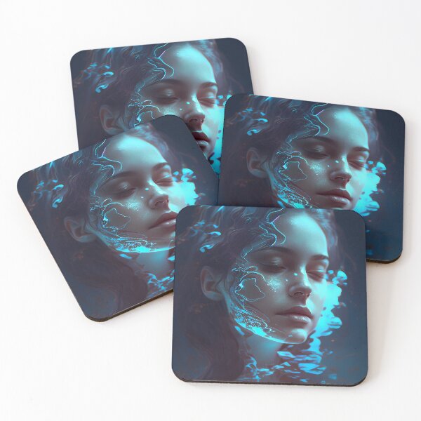 Item preview, Oceanic Calm Woman Withering Glowing Marine Life designed and sold by Stepultura.