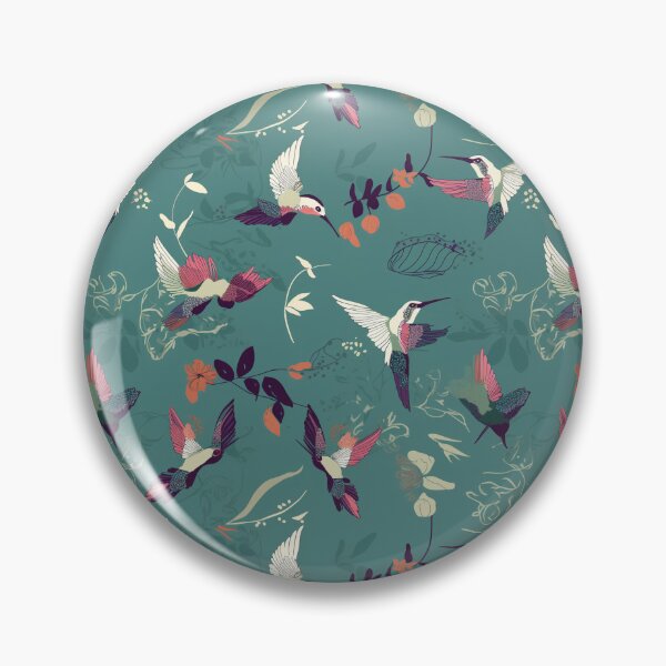 Artikelvorschau, Hummingbird Seamless Vintage Colorful Pattern V2 entworfen und verkauft von Family Journey with God.