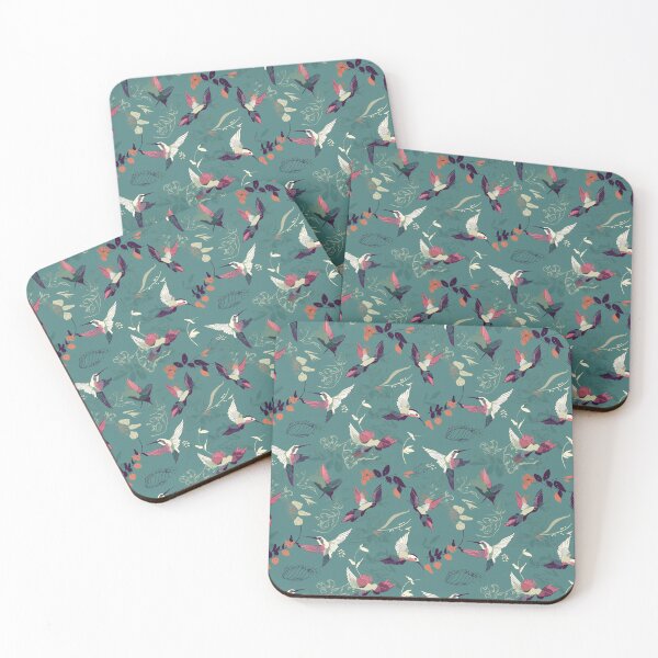 Item preview, Hummingbird Seamless Vintage Colorful Pattern V2 designed and sold by Family Journey with God.