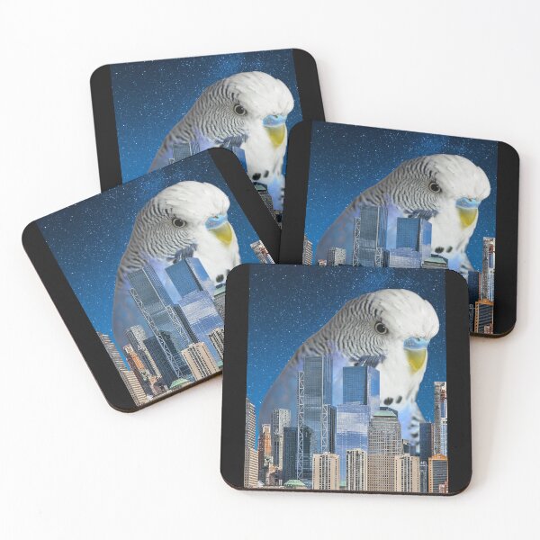 Item preview,  Budgie & Skyscrapers designed and sold by CannyGoods.