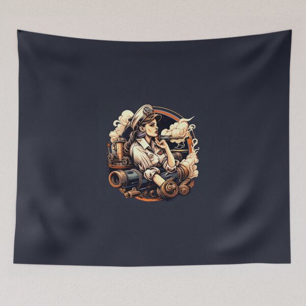 Item preview, American Traditional Sailor Jerry Girl Print Cannon designed and sold by MerikDigital.