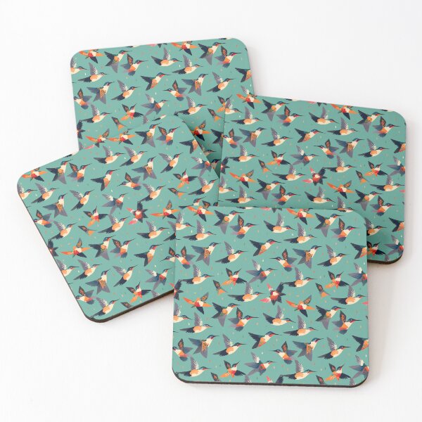 Item preview, Hummingbird Seamless Vintage Colorful Pattern V3 designed and sold by Family Journey with God.