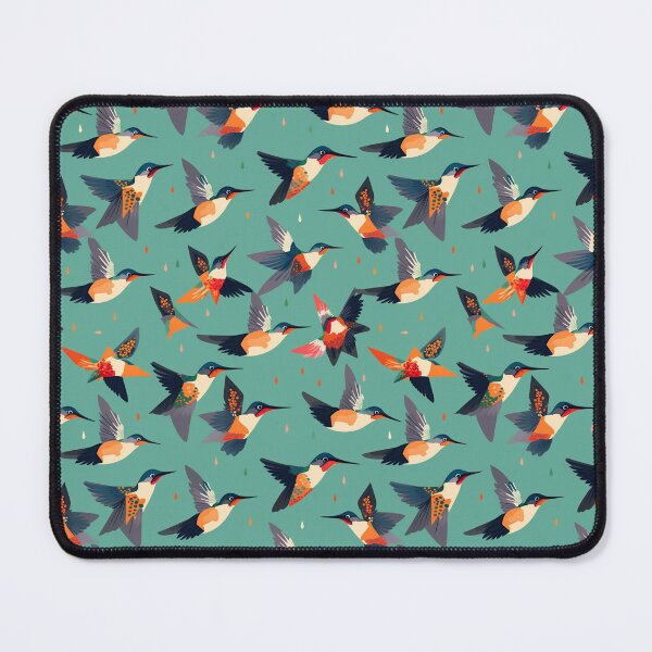 Item preview, Hummingbird Seamless Vintage Colorful Pattern V3 designed and sold by Family Journey with God.