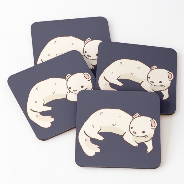 Item preview, Cute ferret pet illustration  designed and sold by Yarafantasyart.