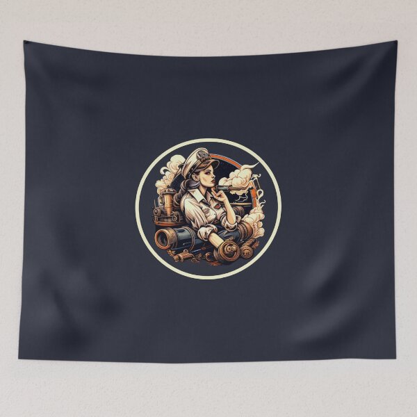Item preview, American Traditional Sailor Jerry Girl Circle Print designed and sold by MerikDigital.