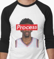 Joel Embiid Philadelphia 76ers Sixers Process Men's Baseball ¾ T-Shirt