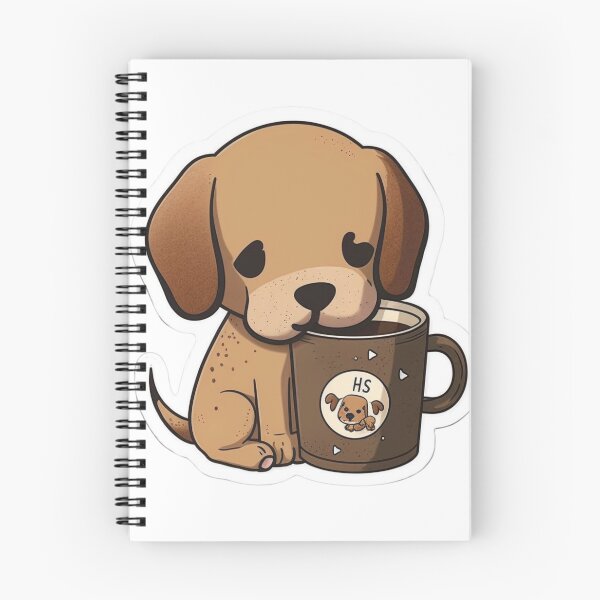 Item preview, Cute Puppy Coffee Mug Sticker designed and sold by Media-DK.