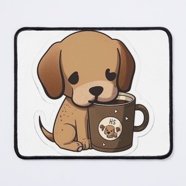 Item preview, Cute Puppy Coffee Mug Sticker designed and sold by Media-DK.