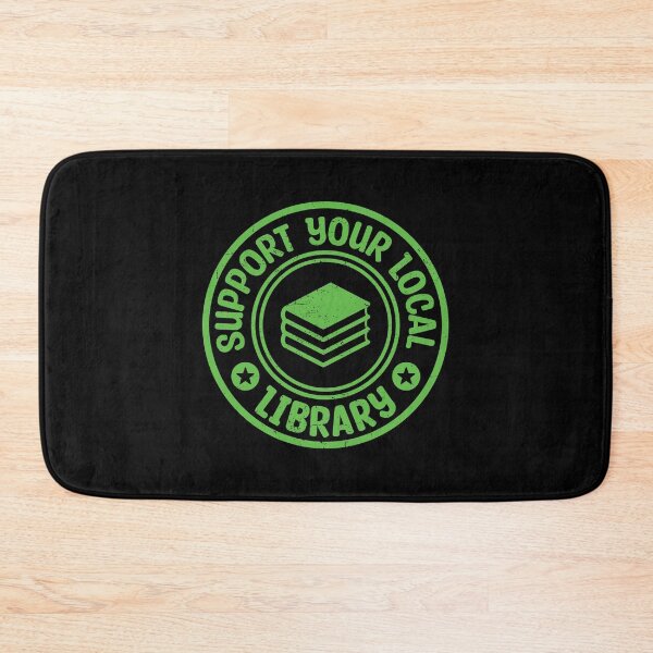 Item preview, Support Your Local Library Green Vintage Stamp designed and sold by bolkibox.