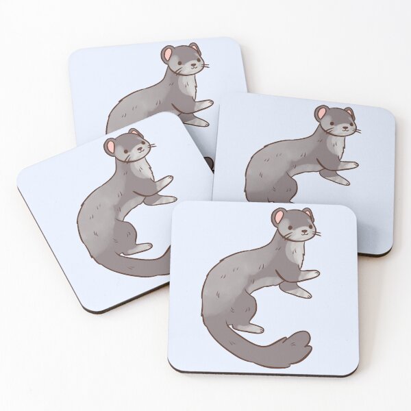 Item preview, Cute grey ferret pet illustration  designed and sold by Yarafantasyart.