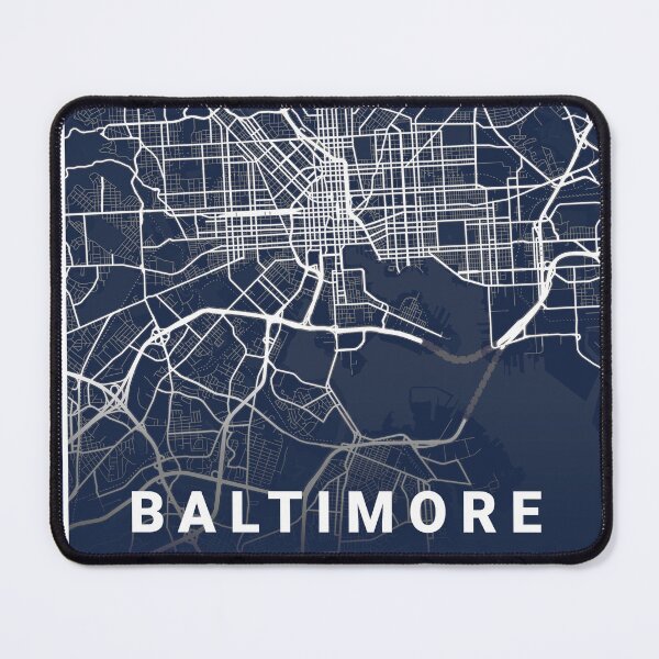 Item preview, Blueprint style map of Baltimore designed and sold by More than Myriad.