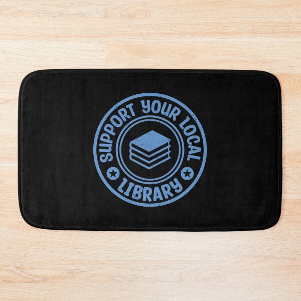 Item preview, Support Your Local Library Blue Vintage Stamp designed and sold by bolkibox.
