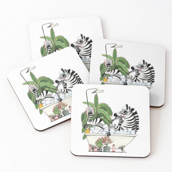 Item preview, Zebra reading in the Bath, funny bathroom art designed and sold by Wyattdesign.