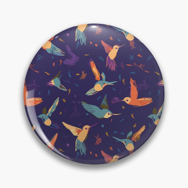 Artikelvorschau, Hummingbird Seamless Vintage Colorful Pattern V6 entworfen und verkauft von Family Journey with God.