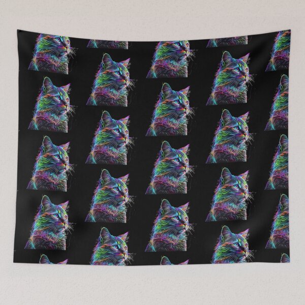 Item preview, Neon Aesthetic Cat Design designed and sold by EnzoZs.