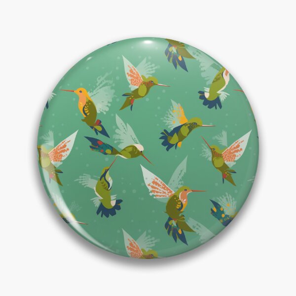 Artikelvorschau, Hummingbird Seamless Vintage Colorful Pattern V7 entworfen und verkauft von Family Journey with God.