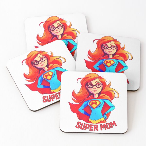Item preview, Mom Redhead, Super Mom Cartoon greetings for Mother's Day designed and sold by VibrantJD.