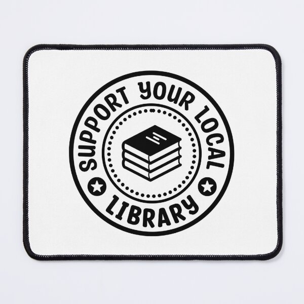 Item preview, Support Your Local Library Black Stamp designed and sold by bolkibox.
