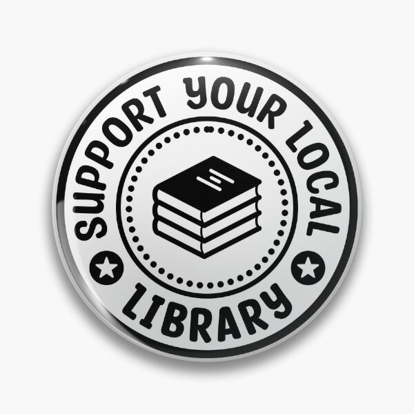 Item preview, Support Your Local Library Black Stamp designed and sold by bolkibox.