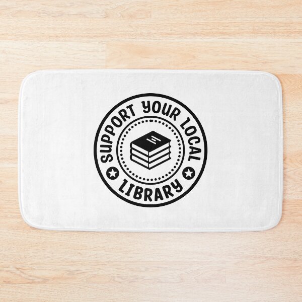 Item preview, Support Your Local Library Black Stamp designed and sold by bolkibox.