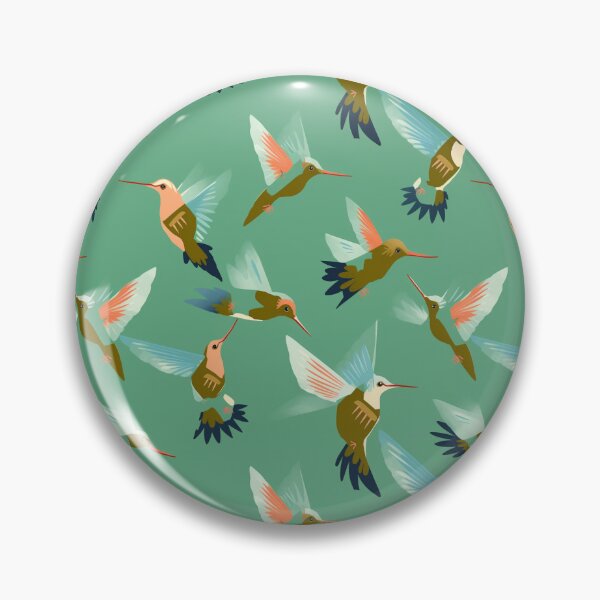 Artikelvorschau, Hummingbird Seamless Vintage Colorful Pattern V8 entworfen und verkauft von Family Journey with God.