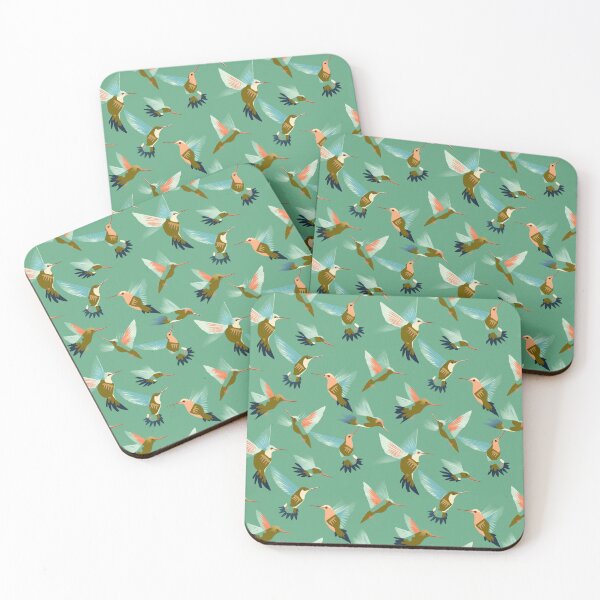 Item preview, Hummingbird Seamless Vintage Colorful Pattern V8 designed and sold by Family Journey with God.