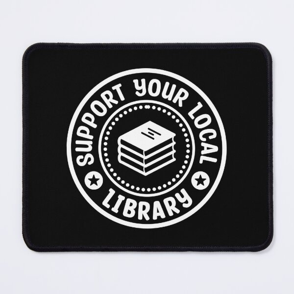 Item preview, Support Your Local Library White Stamp designed and sold by bolkibox.