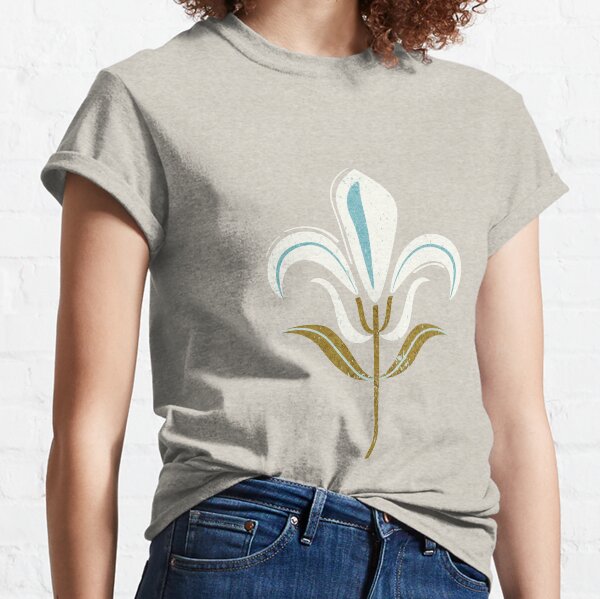 Item preview, Mod fleur-de-lis // sea glass background natural white lily flowers sunburst yellow leaves with grunge faux textured fresco look designed and sold by SelmaCardoso.