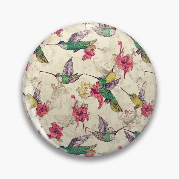 Artikelvorschau, Hummingbird Seamless Vintage Colorful Pattern V9 entworfen und verkauft von Family Journey with God.