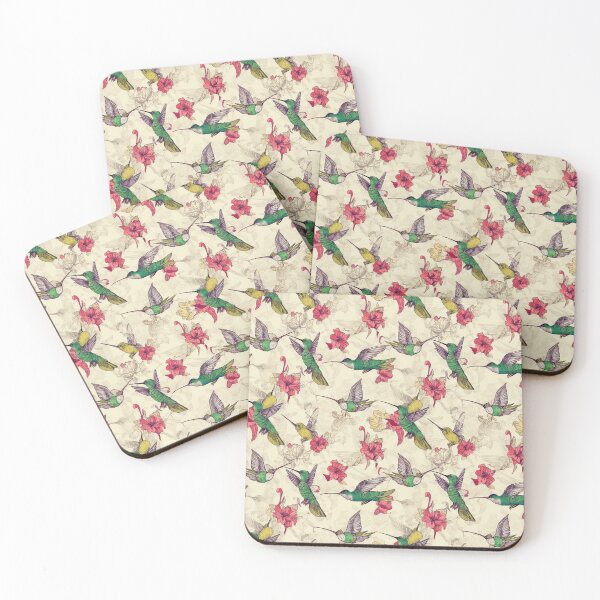 Item preview, Hummingbird Seamless Vintage Colorful Pattern V9 designed and sold by Family Journey with God.