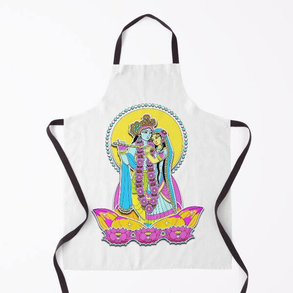 Item preview, Radha Krishna on a lotus flower designed and sold by GundicaArt.