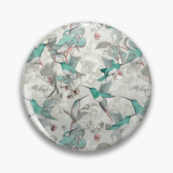 Artikelvorschau, Hummingbird Seamless Vintage Colorful Pattern V10 entworfen und verkauft von Family Journey with God.