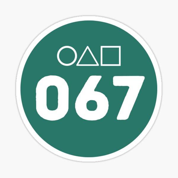 Squid Game Player 067 Circle Sticker