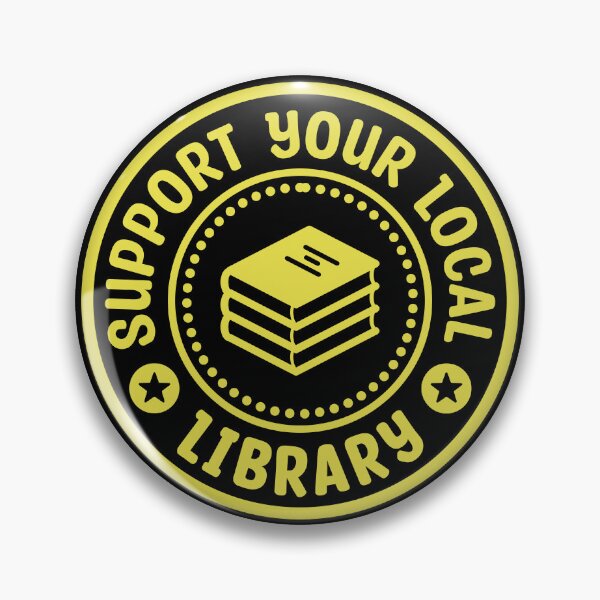 Item preview, Support Your Local Library Yellow Stamp designed and sold by bolkibox.