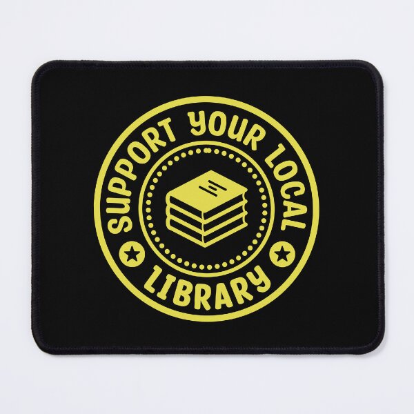 Item preview, Support Your Local Library Yellow Stamp designed and sold by bolkibox.