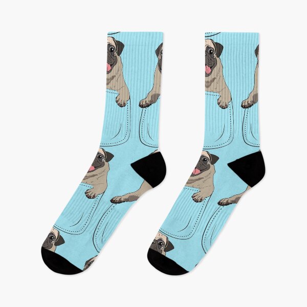 Item preview, Pug in the pocket - cute dog designed and sold by HajnalkArt.
