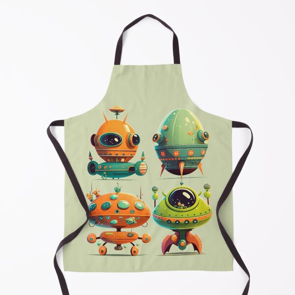 Item preview, Cute Alien Spaceships: Cosmic Companions designed and sold by entwithanaxe.