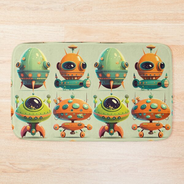 Item preview, Cute Alien Spaceships: Cosmic Companions designed and sold by entwithanaxe.