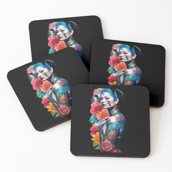Item preview, Watercolor Geisha Tattoo designed and sold by Smitherland17.